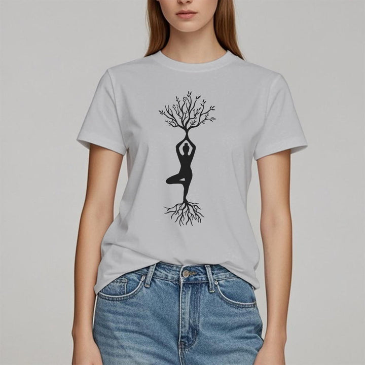 Olivenorma Rooted Yoga Tree Pose T-Shirt