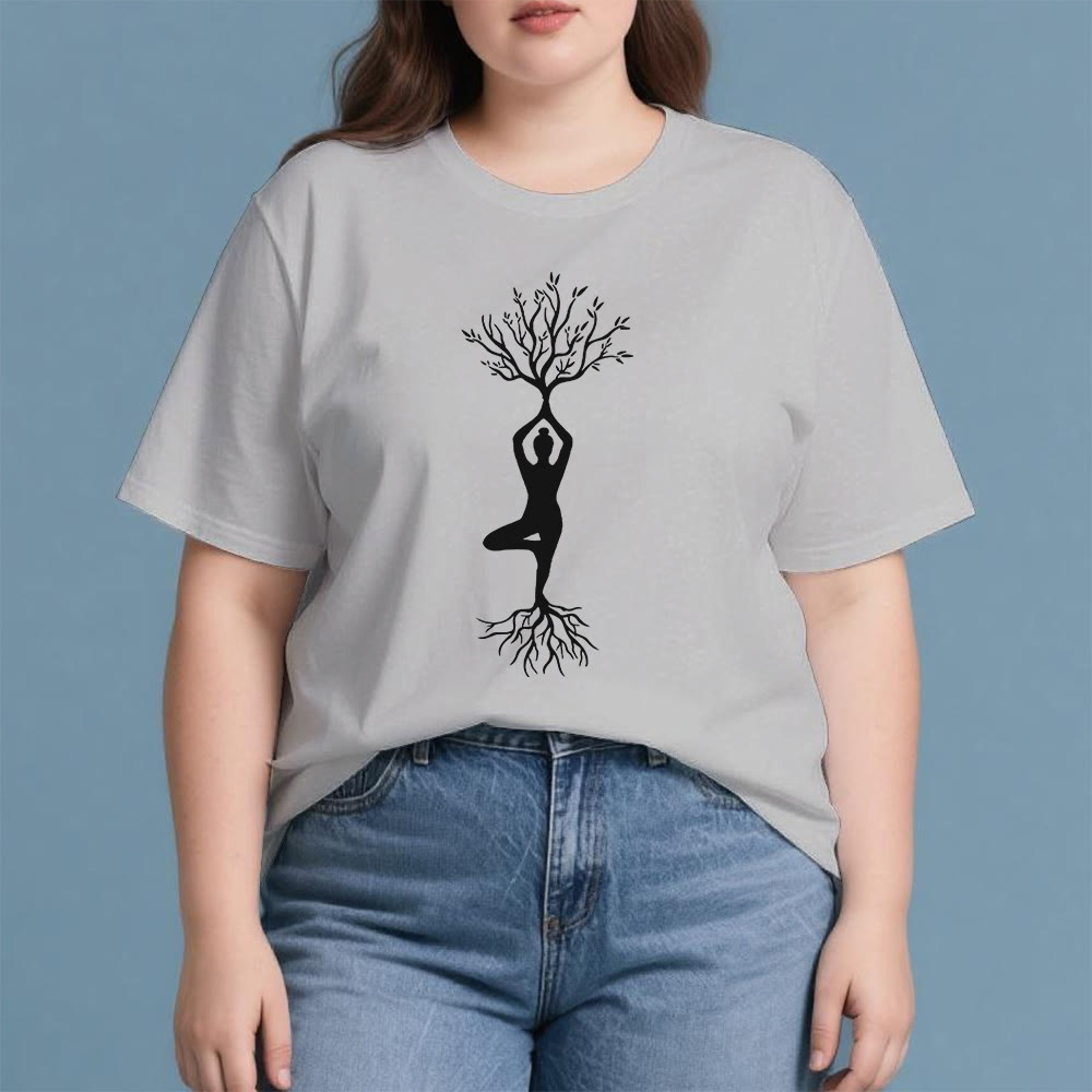 Olivenorma Rooted Yoga Tree Pose T-Shirt