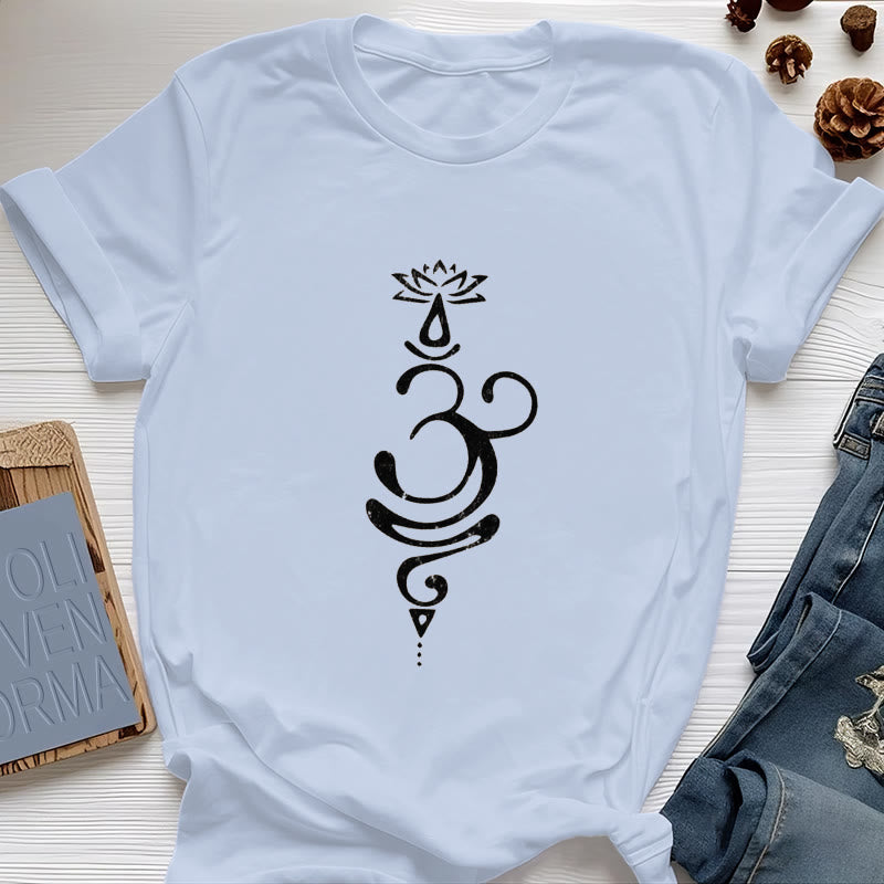 Olivenorma OM Lotus Chakra Symbol T-Shirt
