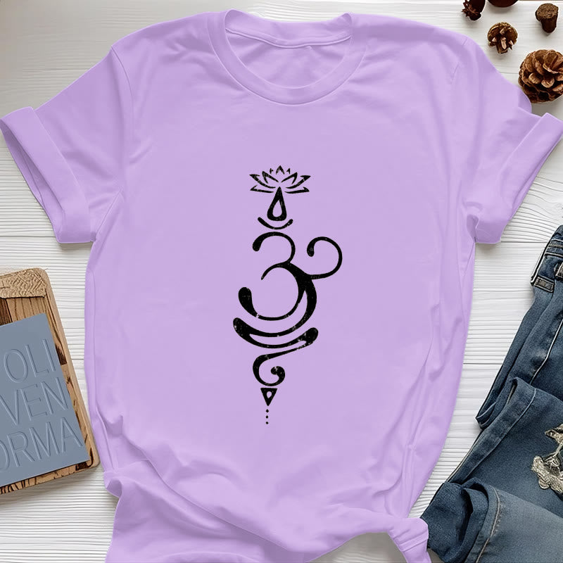 Olivenorma OM Lotus Chakra Symbol T-Shirt