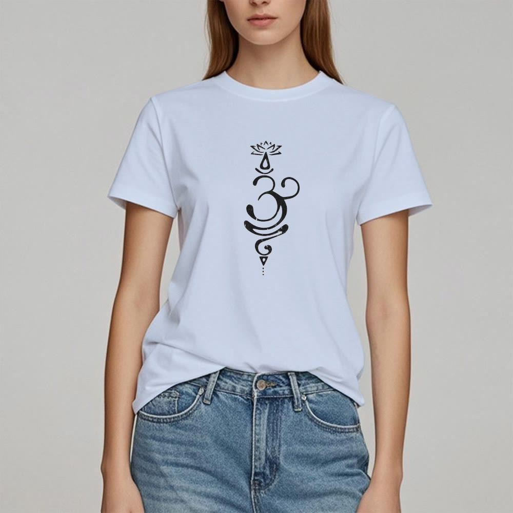 Olivenorma OM Lotus Chakra Symbol T-Shirt