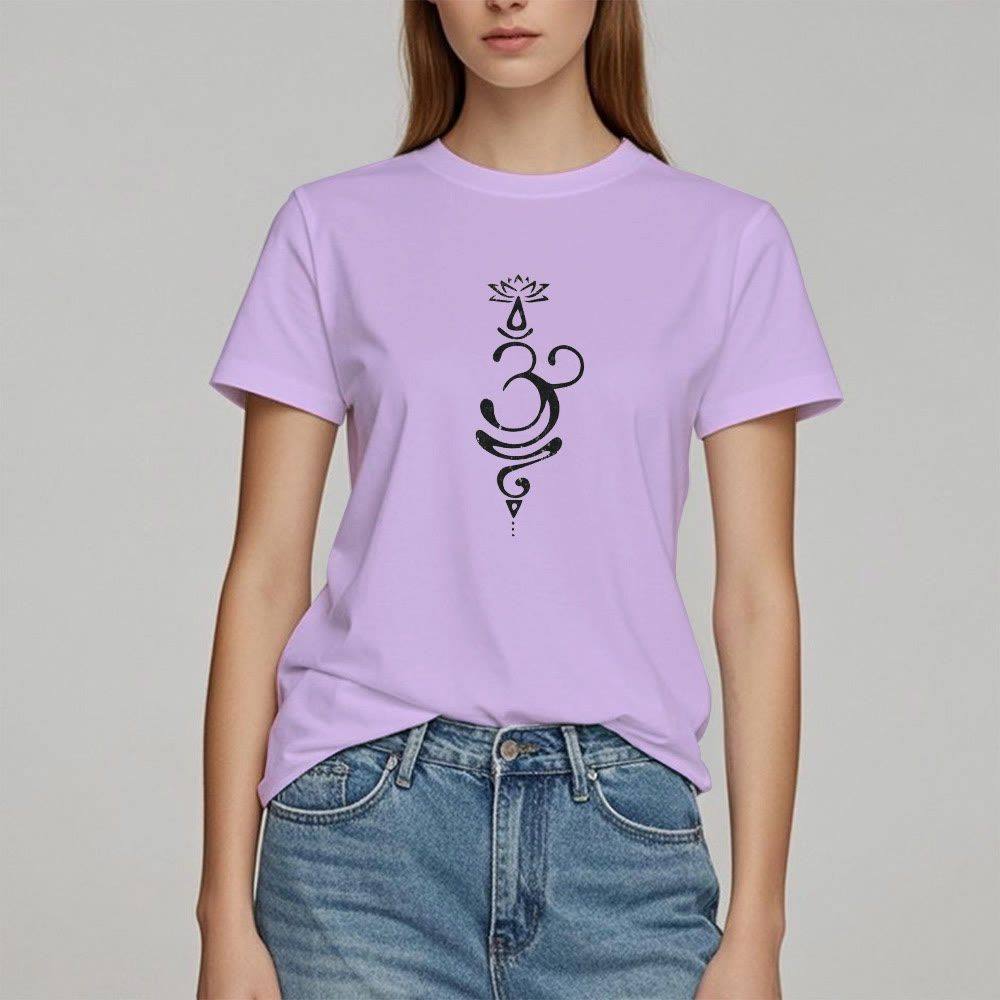 Olivenorma OM Lotus Chakra Symbol T-Shirt