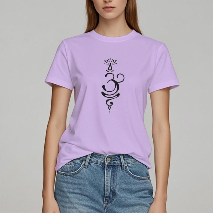 Olivenorma OM Lotus Chakra Symbol T-Shirt