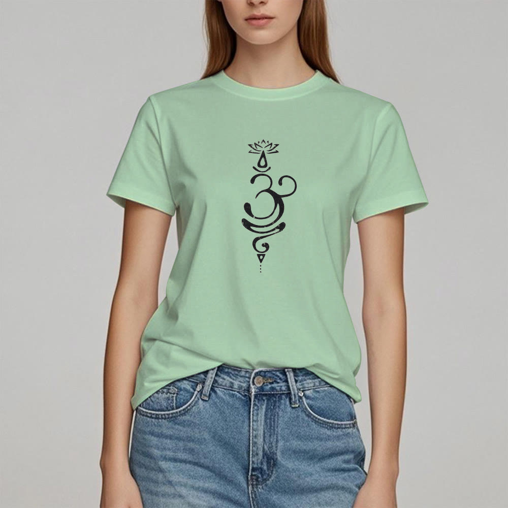 Olivenorma OM Lotus Chakra Symbol T-Shirt