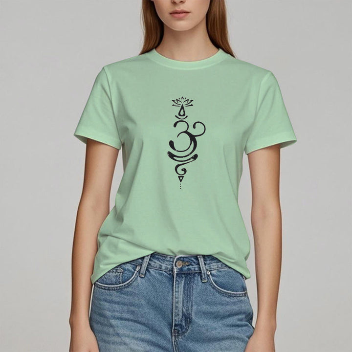 Olivenorma OM Lotus Chakra Symbol T-Shirt
