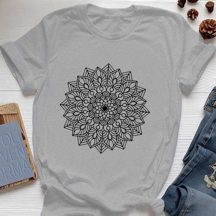 Olivenorma Flower Mandala Lotus T-Shirt