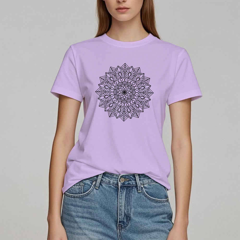 Olivenorma Flower Mandala Lotus T-Shirt