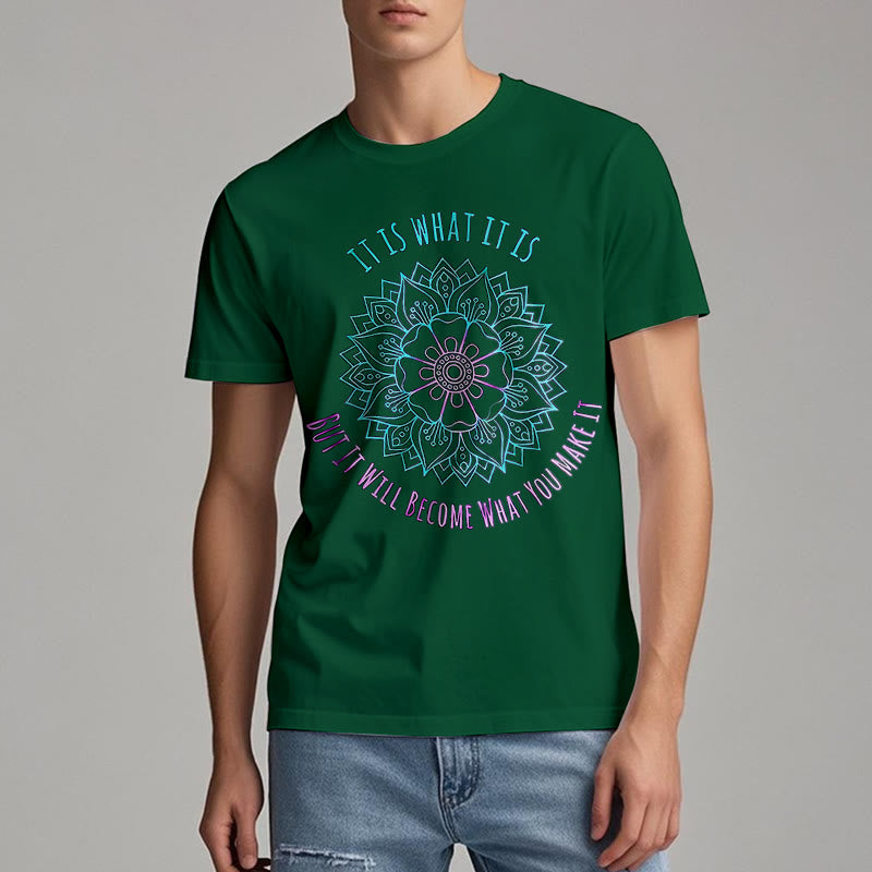 Olivenorma "It Is What It Is Tee" Mandala Quote T-Shirt