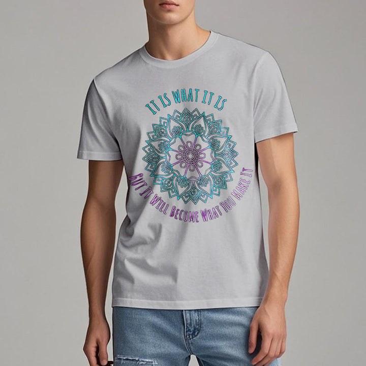 Olivenorma "It Is What It Is Tee" Mandala Quote T-Shirt