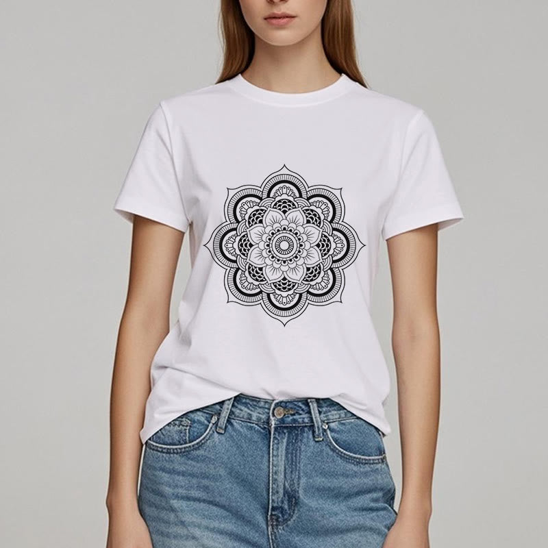 Olivenorma Mandala Lotus T-shirt
