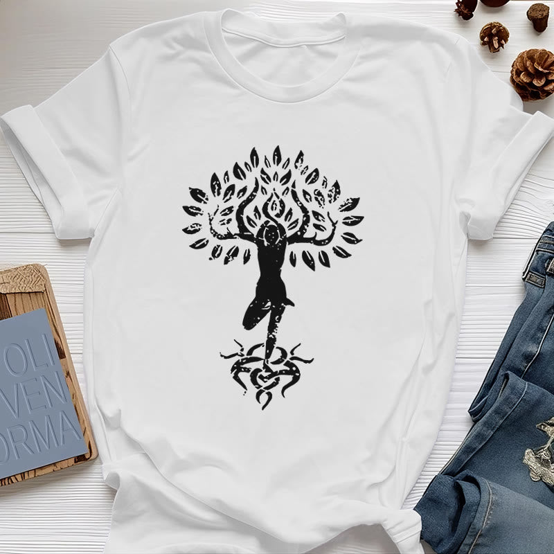 Olivenorma Flower Zen Tree T-Shirt