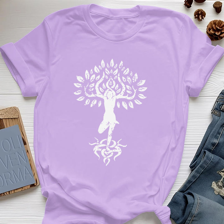 Olivenorma Flower Zen Tree T-Shirt
