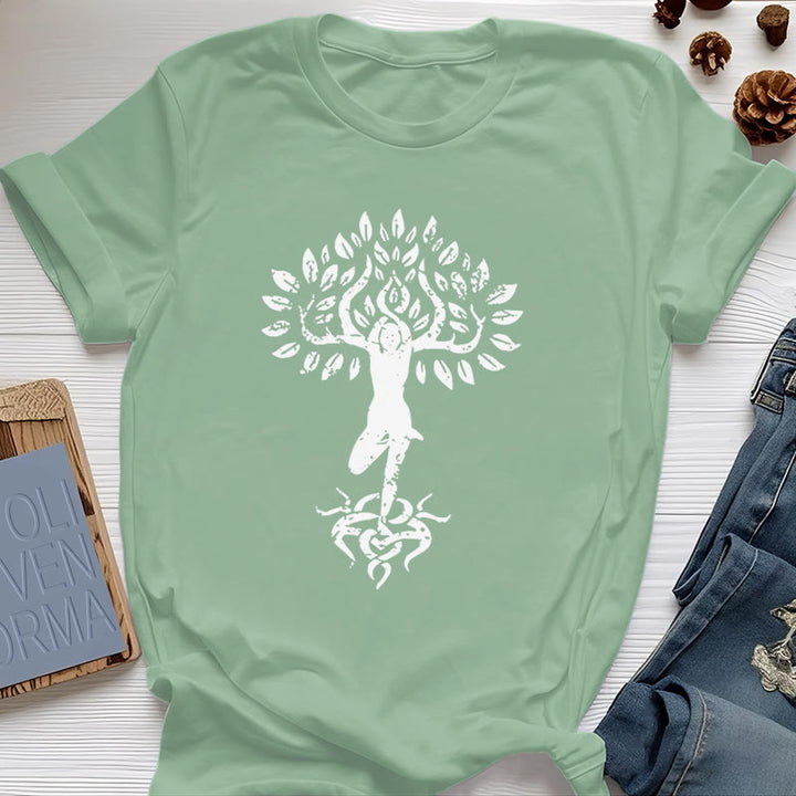 Olivenorma Flower Zen Tree T-Shirt