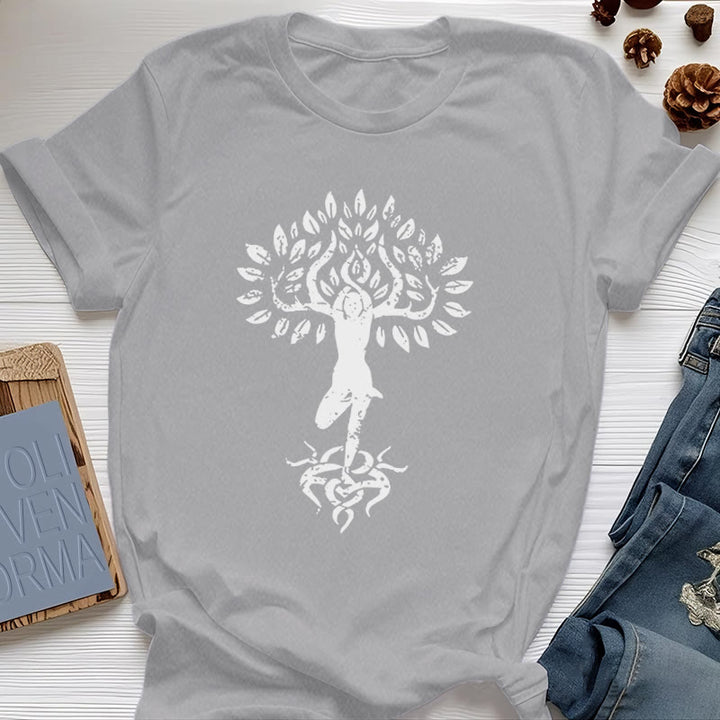 Olivenorma Flower Zen Tree T-Shirt