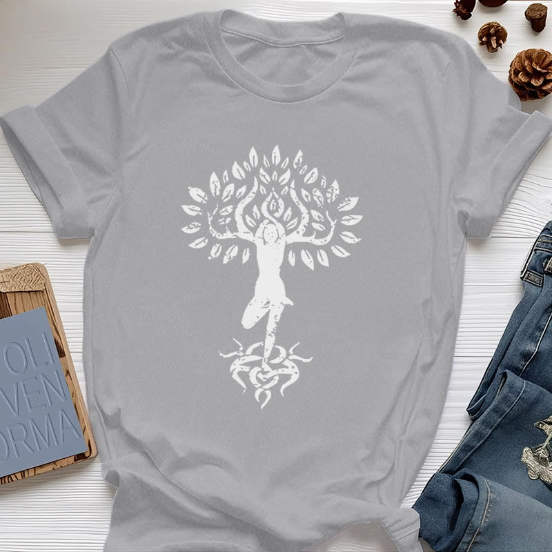 Olivenorma Flower Zen Tree T-Shirt