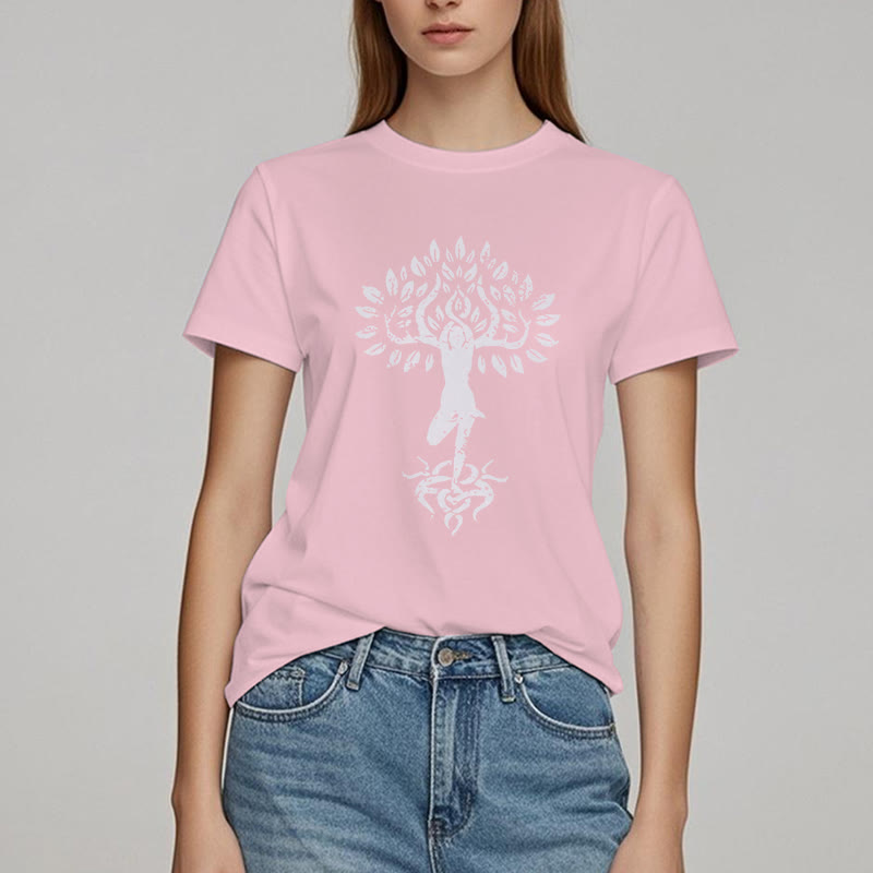 Olivenorma Flower Zen Tree T-Shirt
