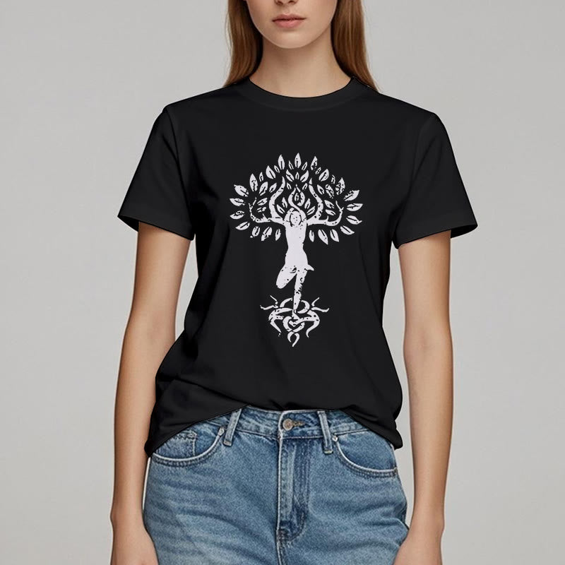 Olivenorma Flower Zen Tree T-Shirt