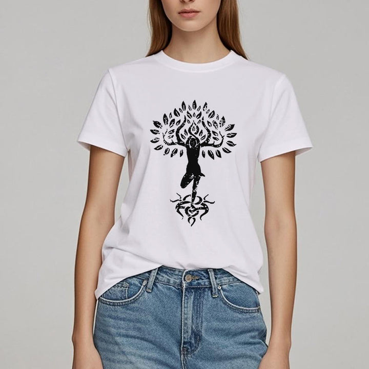 Olivenorma Flower Zen Tree T-Shirt