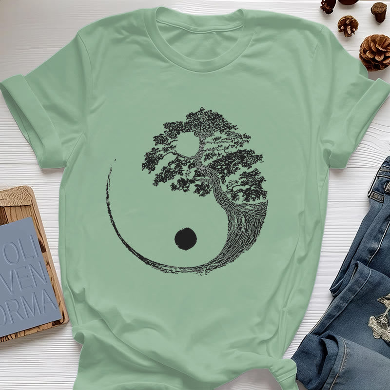 Olivenorma Yin Yang Bonsai Tree T-shirt