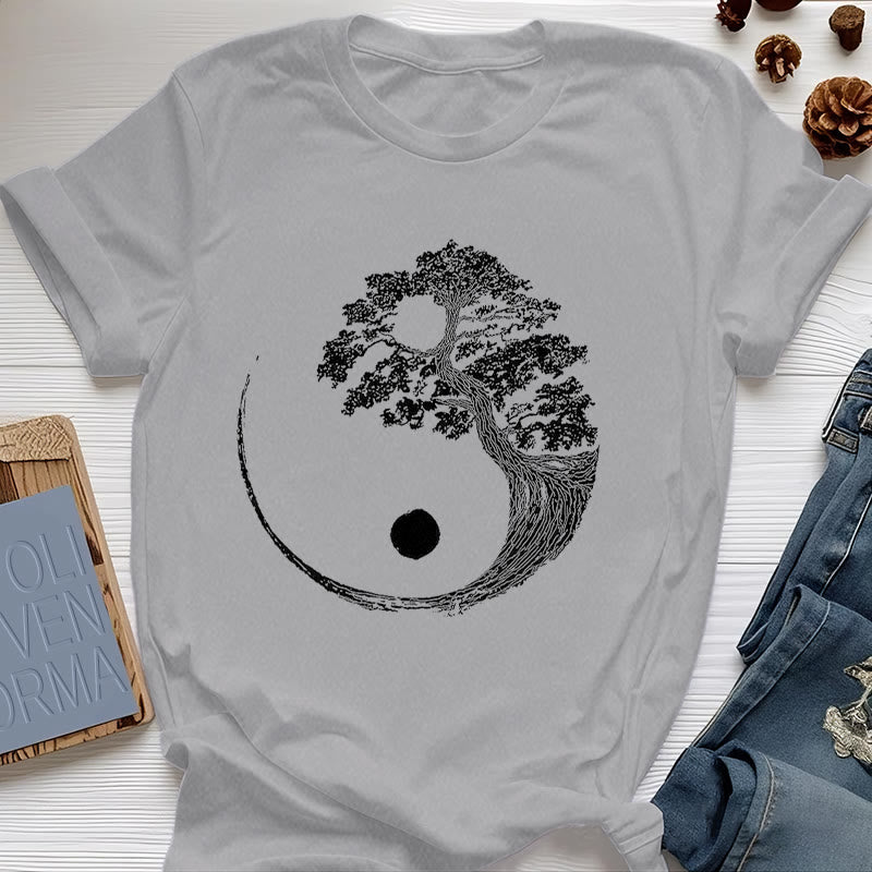 Olivenorma Yin Yang Bonsai Tree T-shirt
