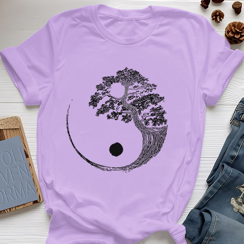 Olivenorma Yin Yang Bonsai Tree T-shirt