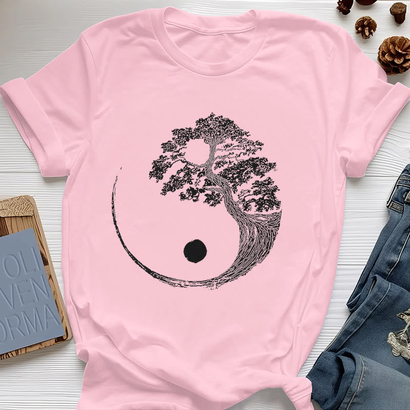 Olivenorma Yin Yang Bonsai Tree T-shirt