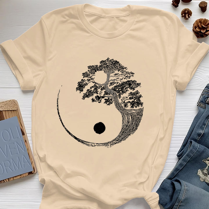 Olivenorma Yin Yang Bonsai Tree T-shirt