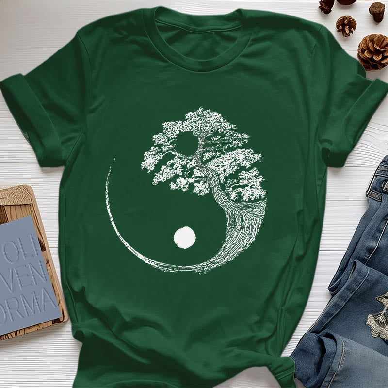 Olivenorma Yin Yang Bonsai Tree T-shirt