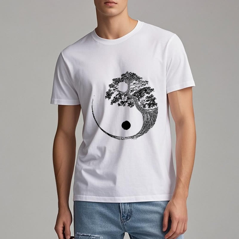 Olivenorma Yin Yang Bonsai Tree T-shirt