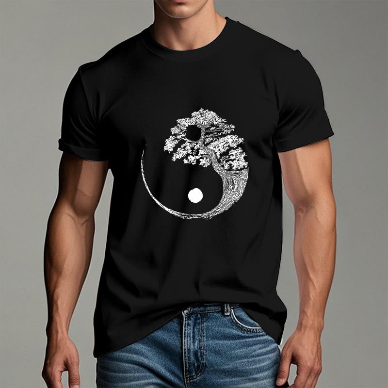 Olivenorma Yin Yang Bonsai Tree T-shirt