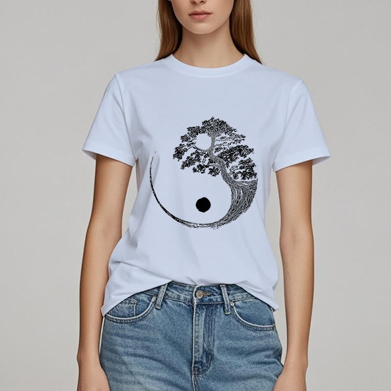 Olivenorma Yin Yang Bonsai Tree T-shirt