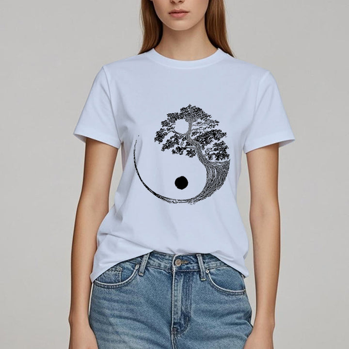 Olivenorma Yin Yang Bonsai Tree T-shirt