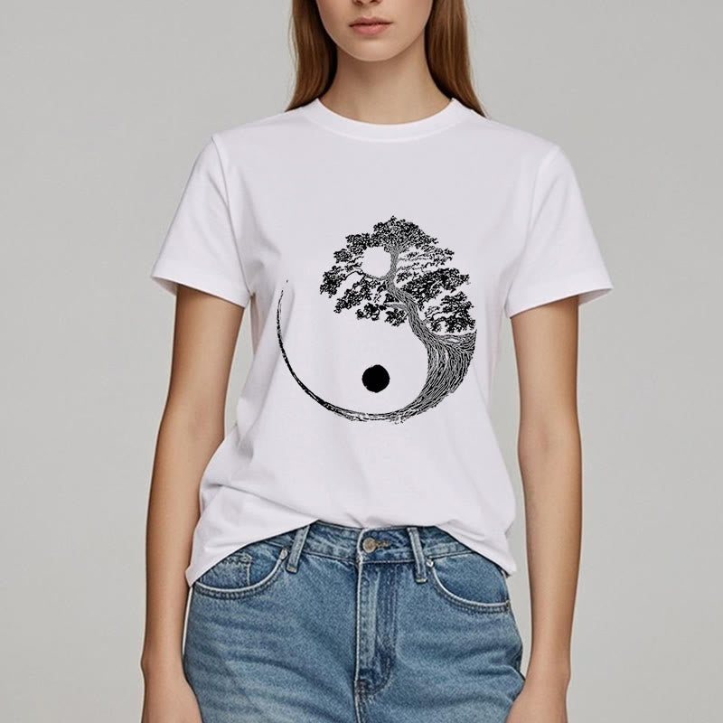Olivenorma Yin Yang Bonsai Tree T-shirt