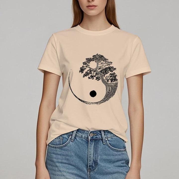 Olivenorma Yin Yang Bonsai Tree T-shirt
