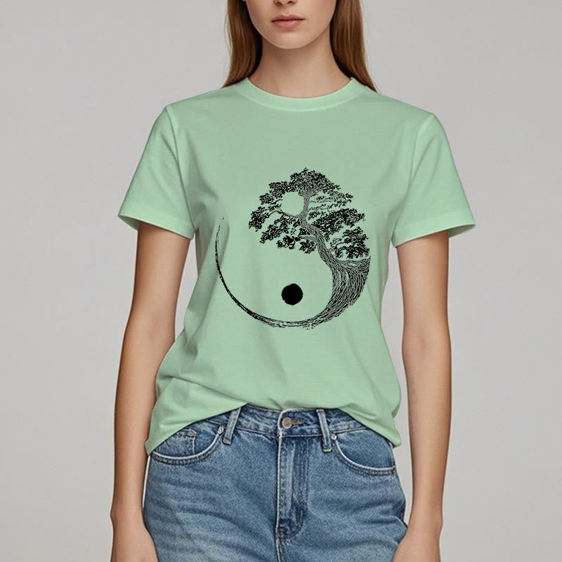 Olivenorma Yin Yang Bonsai Tree T-shirt