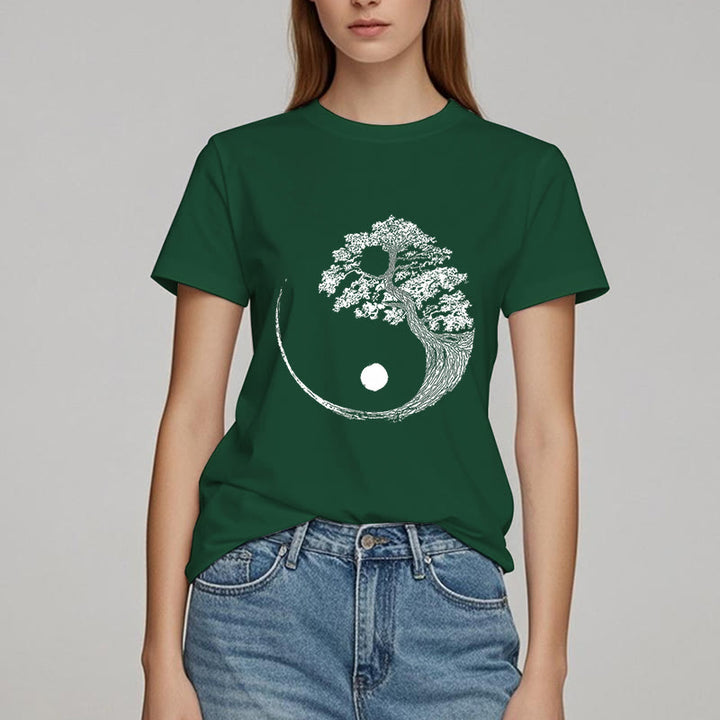 Olivenorma Yin Yang Bonsai Tree T-shirt