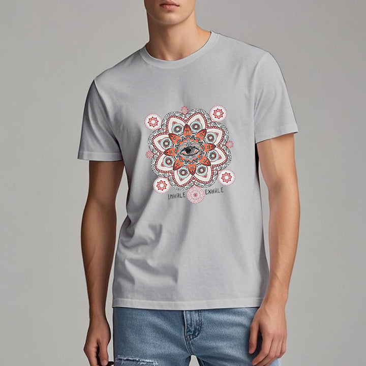 Olivenorma Meditation Evil Eye Slogan Design T-shirt