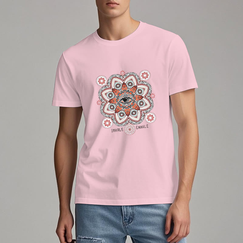 Olivenorma Meditation Evil Eye Slogan Design T-shirt