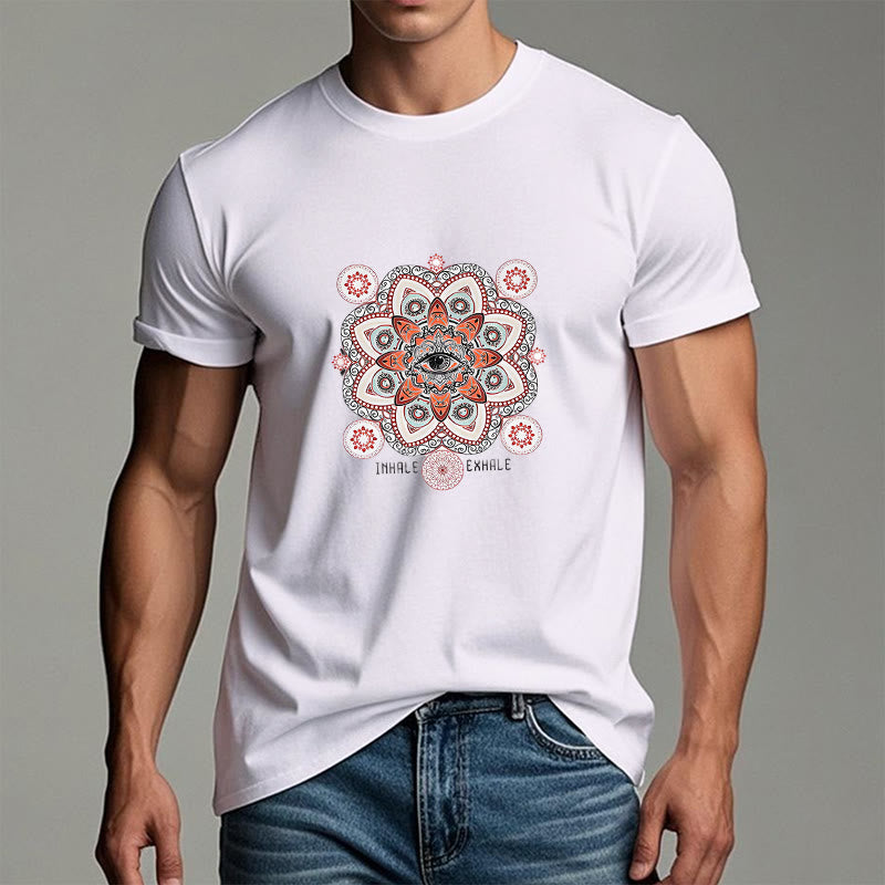 Olivenorma Meditation Evil Eye Slogan Design T-shirt