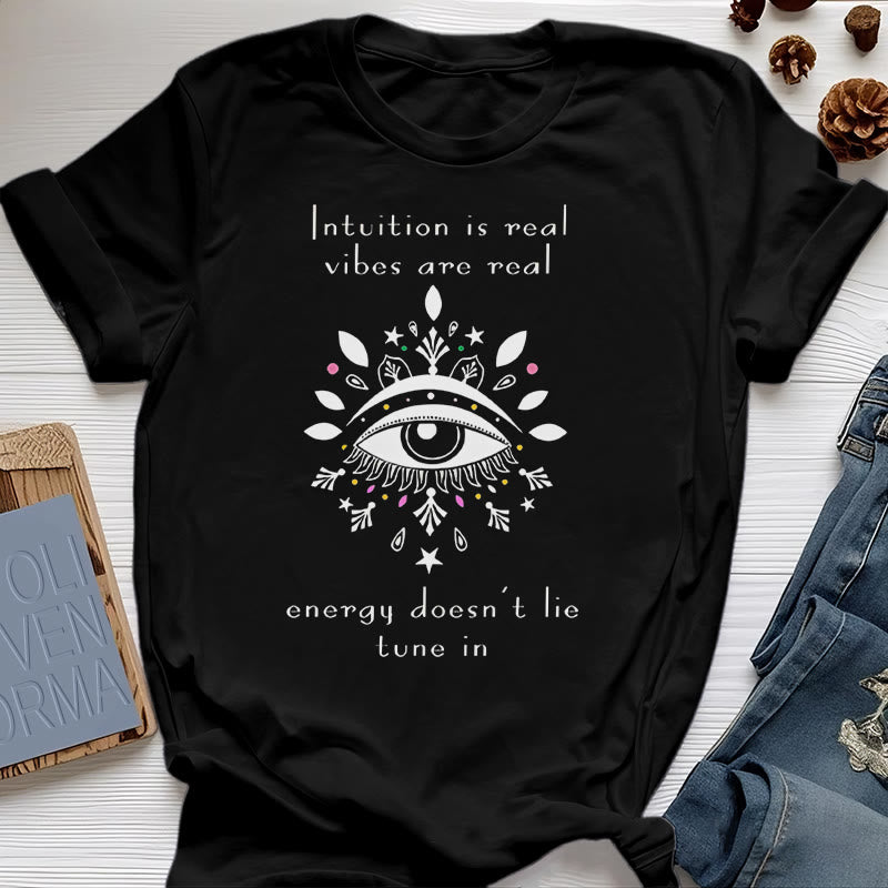 Olivenorma Intuition Evil Eye Design T-shirt