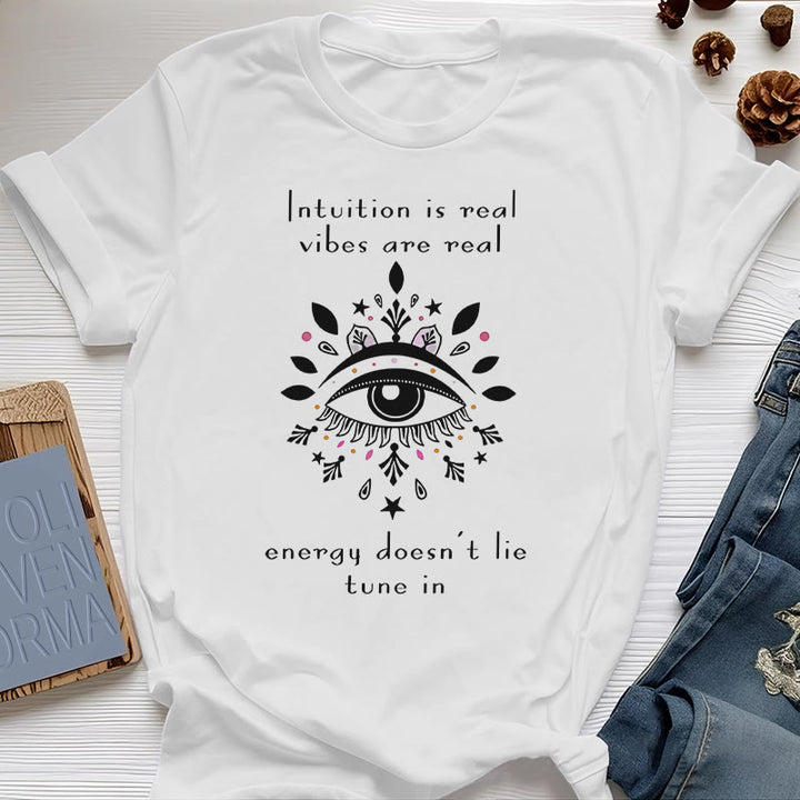 Olivenorma Intuition Evil Eye Design T-shirt