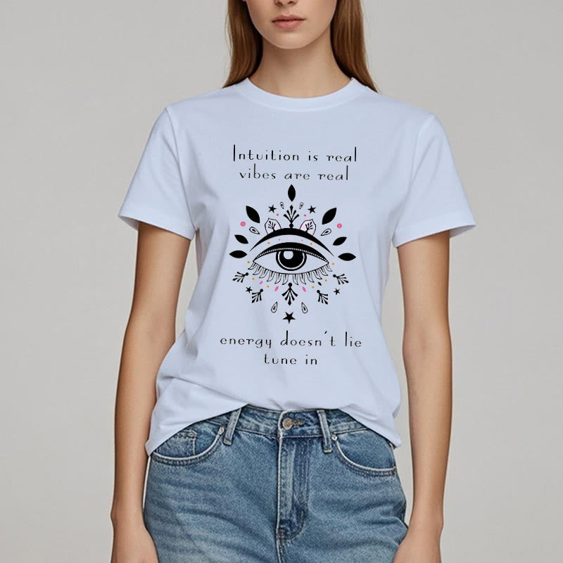 Olivenorma Intuition Evil Eye Design T-shirt