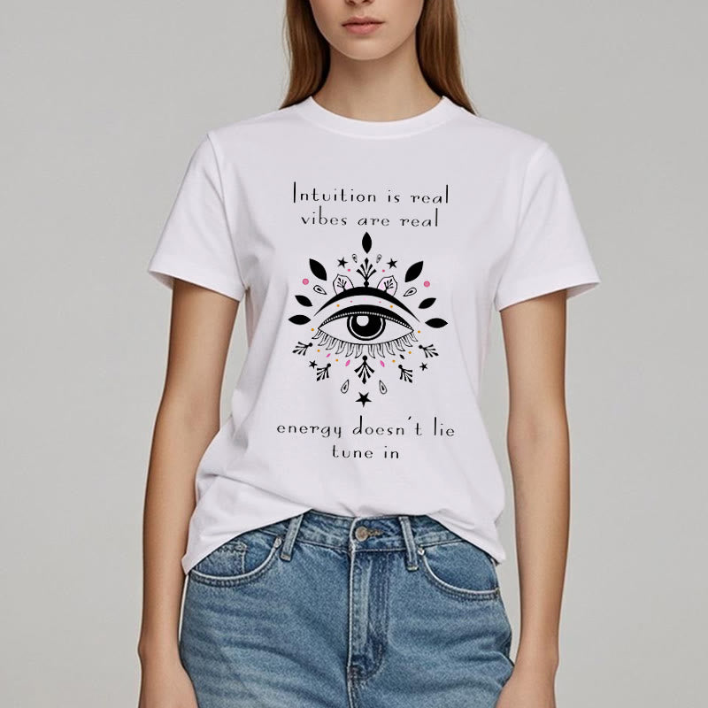 Olivenorma Intuition Evil Eye Design T-shirt
