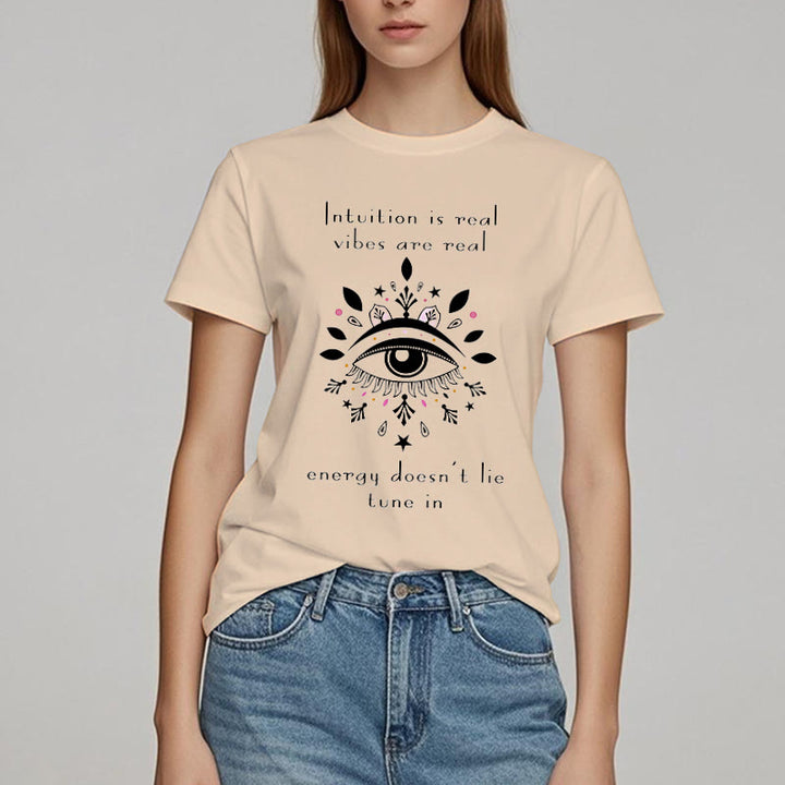 Olivenorma Intuition Evil Eye Design T-shirt