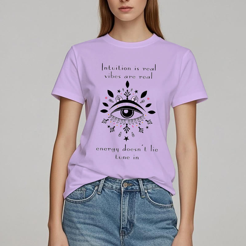 Olivenorma Intuition Evil Eye Design T-shirt
