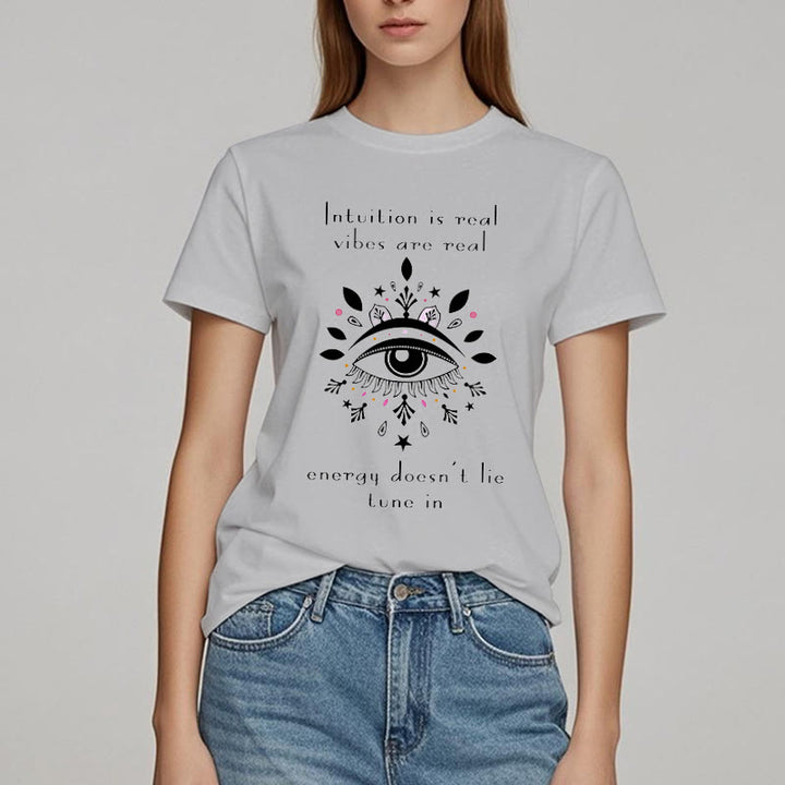 Olivenorma Intuition Evil Eye Design T-shirt