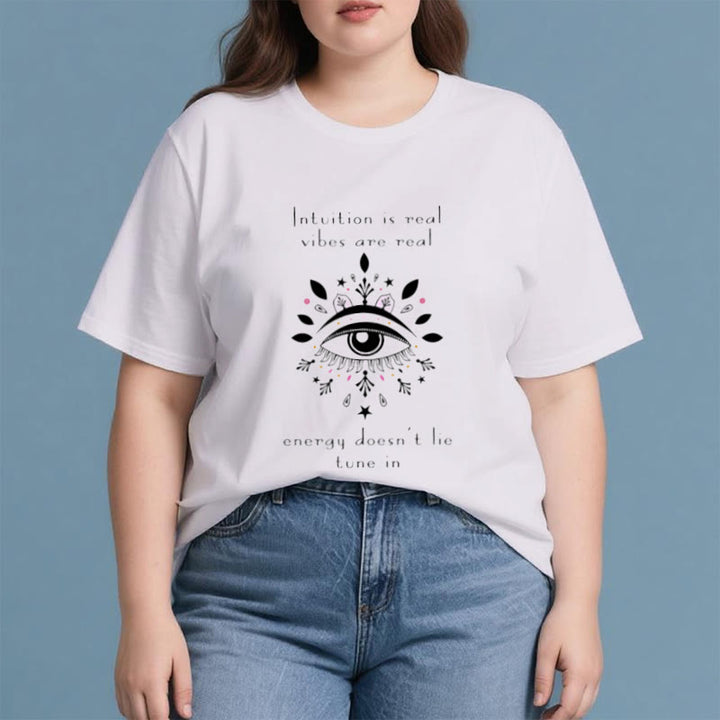 Olivenorma Intuition Evil Eye Design T-shirt