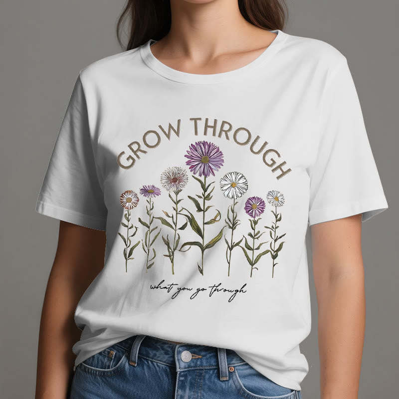 Olivenorma Grow Through Floral Graphic T-Shirt