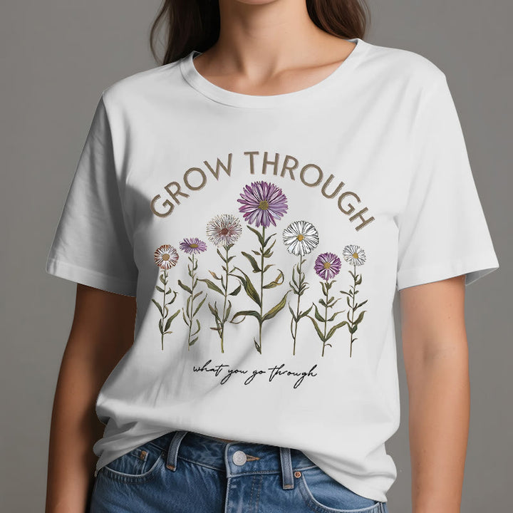 Olivenorma Grow Through Floral Graphic T-Shirt