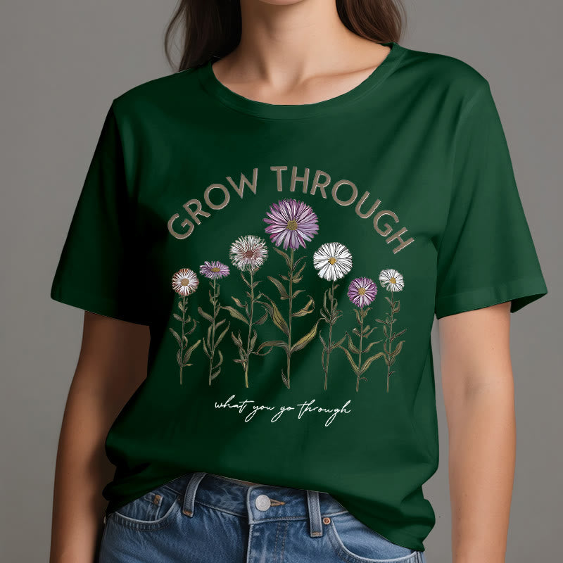 Olivenorma Grow Through Floral Graphic T-Shirt